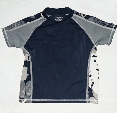 Excelente Estado Land's End Azul Marinho Camuflado/Floral Rash Guard Tamanho 2T! - Imagem 1 de 2