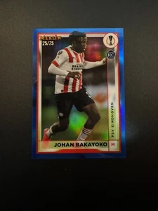 2022-23 Topps Merlin UEFA #108 Johan Bakayoko Blue Refractor /75 - Picture 1 of 2