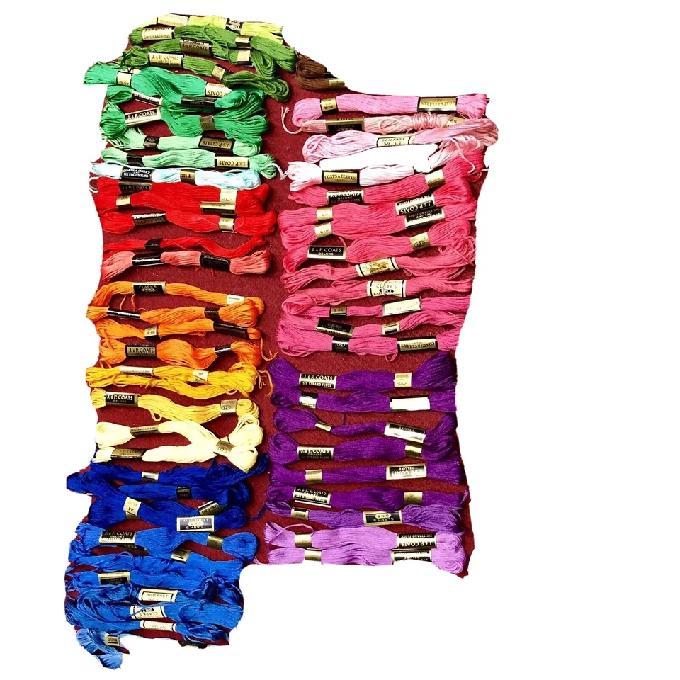 Approx 70 Skeins 6 Strand Embroidery Floss 100% Cotton @ #42 - Image 1 of 1