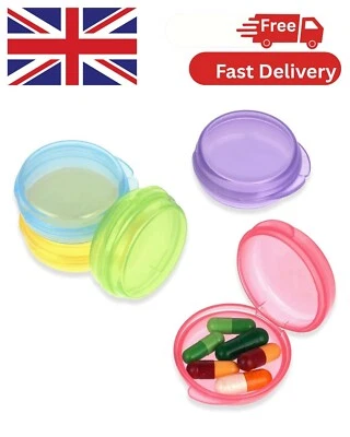 WLLHYF 5 Packs Mini Pill Case Small Pill Organizer Box Portable Vitamin Holder Travel