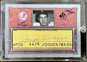 2001 Joe DiMaggio SP Legendary Cuts (Card #C-JDB) Auto #146/150 FULL NAME Signed