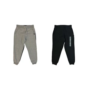 NWT Lee Boy's 2 Pack Elastic Waist & Drawstring Jogger Pants Grey/Black 14/16 - Picture 1 of 1