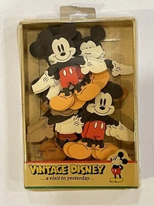 Vintage Disney A Visit To Yesterday doppelseitige Papierornamente Kurt Adler - Bild 1 von 4