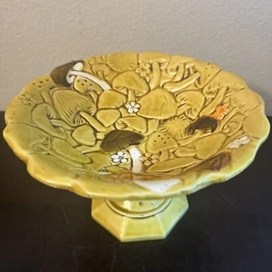 Vintage Mushroom Fruit Compote Fred Roberts Co Cottage Core 1970s Japan Yellow - Picture 1 of 11
