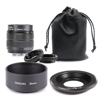 Fujian 35mm F1.7 CCTV Movie Lens for Micro Four Thirds M4/3 MFT mount Camera - Image 1 of 4