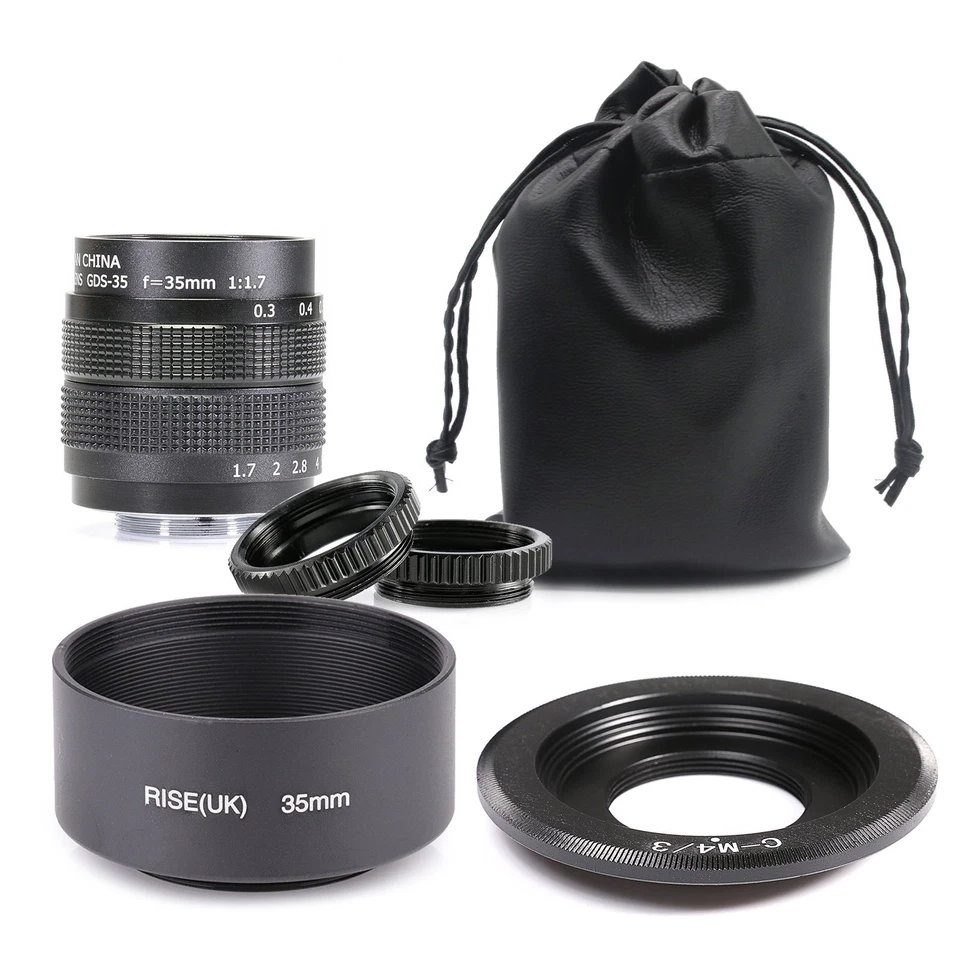 Fujian 35mm F1.7 CCTV Movie Lens for Micro Four Thirds M4/3 MFT mount Camera - Image 1 of 4