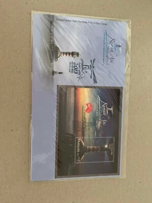 malaysia 2013 fdc lighthouses series 2 first day cover ms overprint australia - Image 1 of 2