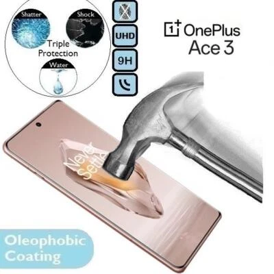 100%Genuine Tempered Glass 9H Screen Protector One Plus 1+Ace3 For OnePlus Ace 3 - Image 1 of 2