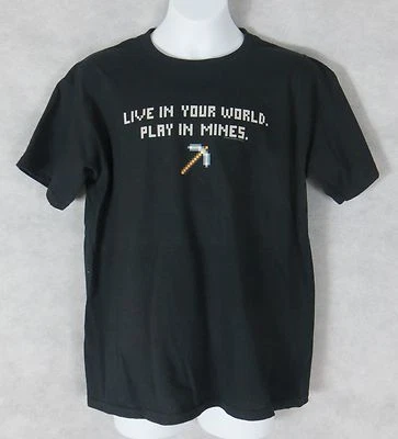 Camiseta Minecraft Niños Vive en Tu Mundo Juega en Minas Nueva S Foto 1 de 2