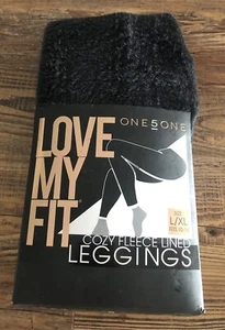 One 5 One Black Cozy Fuzzy Leggings L/XL Fits 10-16 NWT - Picture 1 of 10