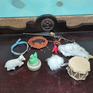 Danbury Mint Native American Artifects Doll Accessories Lot Drum Sheild Sheep - Picture 1 of 9