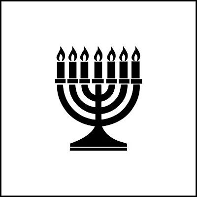 Hanukkah Jewish Candle Holder Vinyl Decal - Image 1 of 4