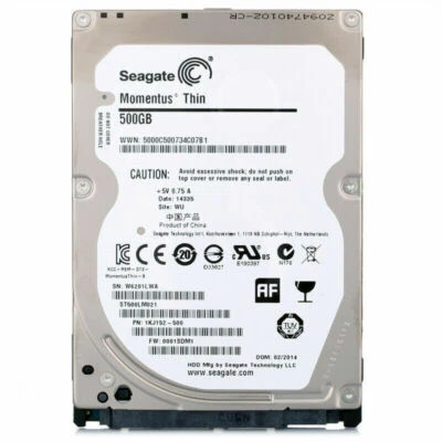 Seagate Laptop Thin ST500LM021 500GB 7200 RPM 32MB Cache SATA 6.0Gb/s 2.5" HDD - Image 1 of 4