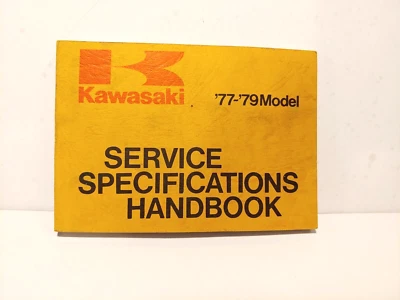 Vintage  1977-1979 Model  KAWASAKI Service Specifications Handbook - Изображение 1 из 3