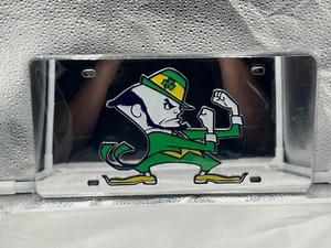 Notre Dame Fighting Irish NCAA Silver Lasercut License Plate Wincraft - Picture 1 of 1