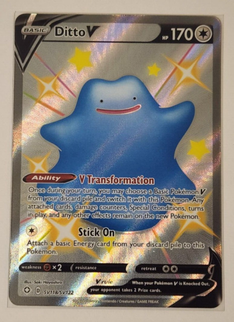 Carta Pokémon Ditto Vmax Shiny Destinos Brilhantes