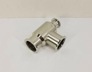 Kurt J Lesker Vacuum Fitting 90° KF40 to Straight KF25 SS Reducer Tee - Picture 1 of 9