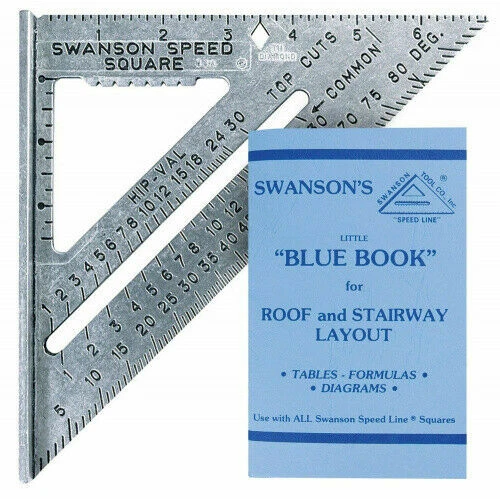 Swanson S0101CB Speed Square Layout Tool with Blue Book Combination 7 Inch
