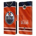 OFFICIAL NHL EDMONTON OILERS LEATHER BOOK WALLET CASE COVER FOR MOTOROLA PHONES