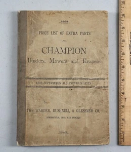 1898 Champion Binders Mowers Reapers Farm Catalog Price List Springfield Ohio - Picture 1 of 12