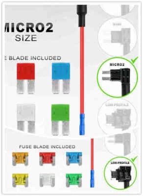 Fuse Tap Add-A-Circuit Blade Standard Mini Micro2 Low-Profile Amp Blade Adapter - Image 1 of 2