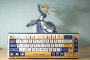 Fate Grand Order Altria Saber Keycaps KCA PBT 140 Keycaps For Cherry MX Keyboard - Picture 1 of 8