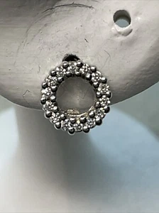 CUTE Solid 18K White Gold Diamond & Pink Sapphire STUD Earrings 2.1gr. - Picture 1 of 17