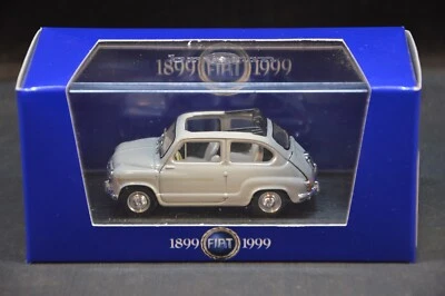 BRUMM 1/43 FIAT 1899-1999 FIAT 600D TRASFORMABILE APERTA 1960 GRIGIO MEDIO 602 - Immagine 1 di 3