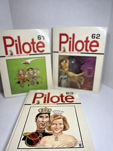 Lot Of 3: Pilote Le Journal Qui S’Asterix A Reflechir Hardcover Book French - Picture 1 of 12