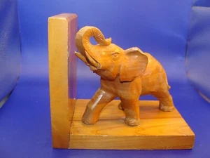 Antike Buchstütze Elefant aus Holz handgeschnitzt ~ 7 x 6,25 ~ sehr guter Zustand ~ - Bild 1 von 5