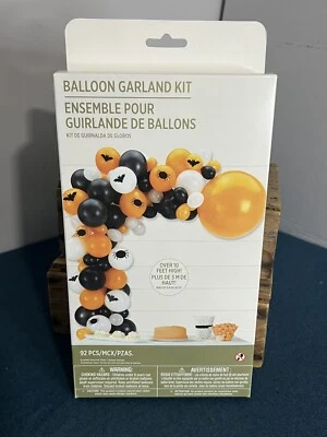 Amscan 万圣节气球 Garland Kit 92 件 橙色 黑色 — 第 1/4 张图片