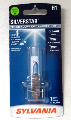 SYLVANIA - H1 SilverStar - High Performance Halogen Headlight Bulb - Image 1 of 2