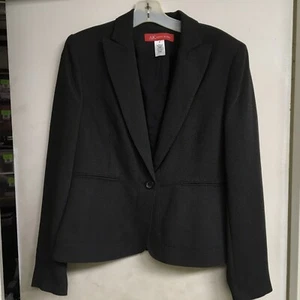 Anne Klein New  Tweed 1 Button Jacket size 8 New $189 Dark Gray - Picture 1 of 5
