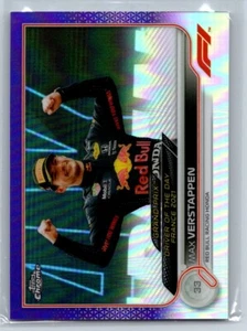 2022 Topps Chrome F1 Purple 2021 Driver Of The Day Max Verstappen /399 - Picture 1 of 2
