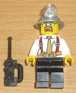 Lego City 1 Bergarbeiter / Grubenarbeiter mit Funkgerät (Chef) 1