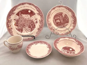 Johnson Bros Twas The Night Before Christmas China Cup Saucer Plate Choice New - Picture 1 of 24