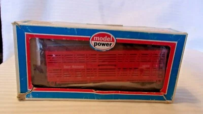 HO Scale Model Power 40' Great Northern Stock Cattle Car, #56108, Red BNOS - Image 1 of 3