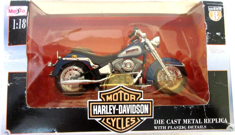 Vintage 2000 Maisto Harley-D 1986 FLST Heritage Softail Evolution 1:18 Series 8 - Image 1 of 2