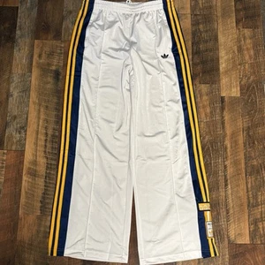 Pantalones de chándal Adidas para mujer 10 piernas anchas logotipo Adibreak broches de presión blancos nuevos con etiquetas - Imagen 1 de 18