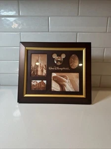 Disney World Multi 5 Photo Collage Frame 12x10 Brown Gold Home Decor - Picture 1 of 8