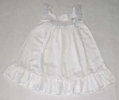 Vintage Girls Dress Bryan Size 6 60s Semi Sheer Lace Trim Button Back Made USA - Image 1 of 4