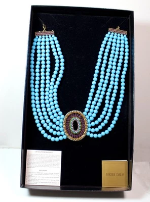 Collar HEIDI DAUS Cuentas Azules Multi Hilo Cristal Amatista En Caja Papeles Foto 1 de 3