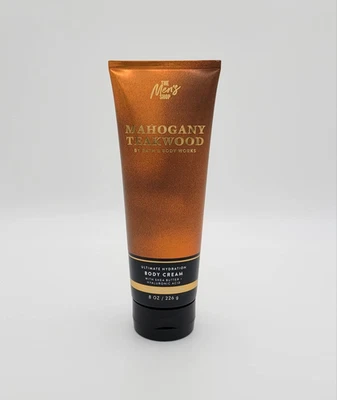 Bath & Body Works Mahogany Teakwood Men's Collection Body Cream for Men 8 oz New