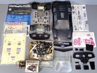 Vintage Rare Tamiya 1/12 RC LP500S RA-1208 Lamborghini Countach for Part Restore - Image 1 of 4