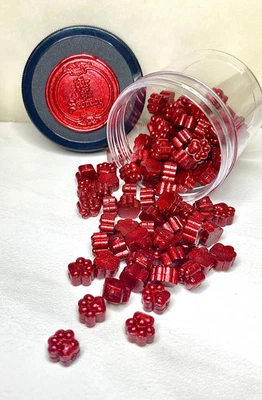 Cuentas de cera de sellado de zapatilla de rubí en forma de pata de 100 unidades Foto 1 de 3