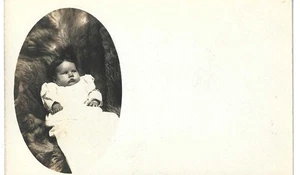 Baby Geburtsanzeige Postkarte von Mabel Juge aus den 1900er Jahren - Bild 1 von 2