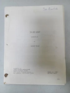 Vintage Original Script "The Jazz Singer" by Herbert Baker 1980 Neil Diamond - Picture 1 of 3