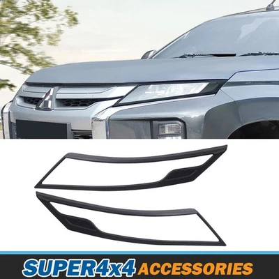 Faros delanteros para Mitsubishi L200 Triton 2019-2023 moldura marco - Imagen 1 de 4