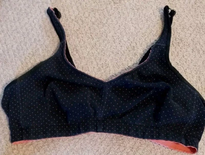 Juego de 2 sujetadores para mujer talla 36 C negro con rosa y negro con puntos azules cómodo elástico Foto 1 de 4