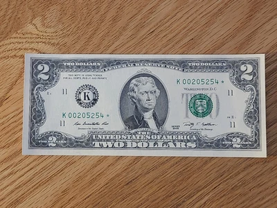 2009 $2 "STAR NOTE" DALLAS DISTRICT UNC/GEM K00205254* 512K RUN 2 OF 3 CONS SER - Image 1 of 4